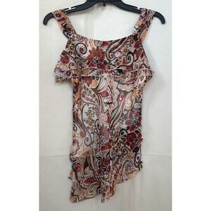 Separates by NYC Design Co Y2K Fairy Cottage 100% Silk Paisley Hi-Low Cami Top S